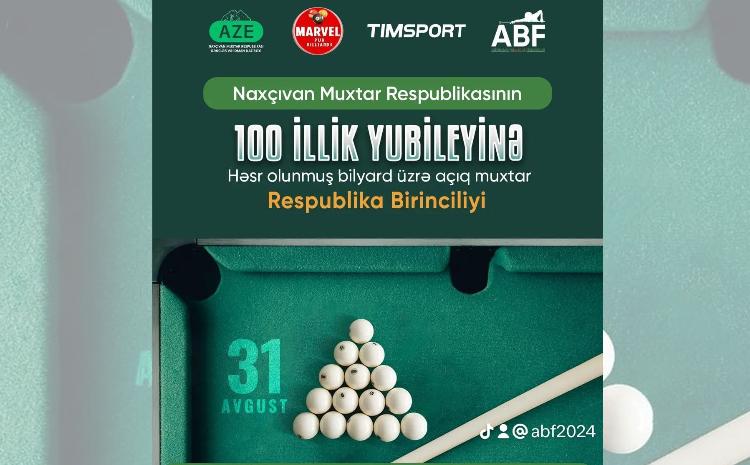 Naxçıvanda bilyard üzrə muxtar respublika birinciliyi keçiriləcək 