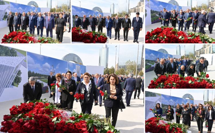 Milli Məclisin kollektivi Zəfər parkını ziyarət edib 