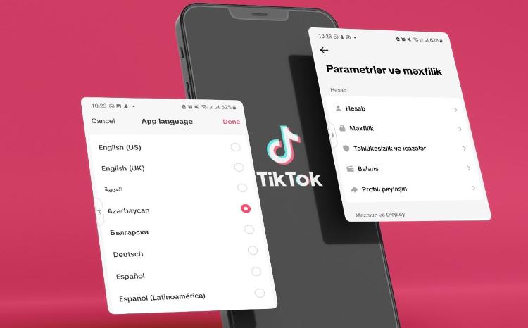 Приложение TikTok стало доступно на азербайджанском языке 