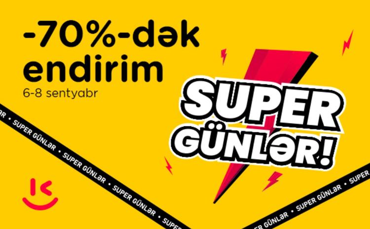 "Kontakt"ın "Super günlər"ində -70%-dək endirim olacaq: Yalnız 3 gün 