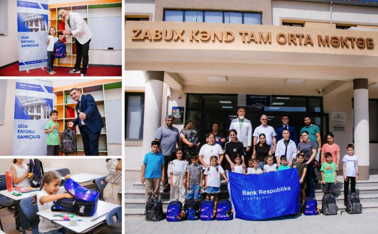 Банк Республика порадовал школьников села Забух Лачинского района 