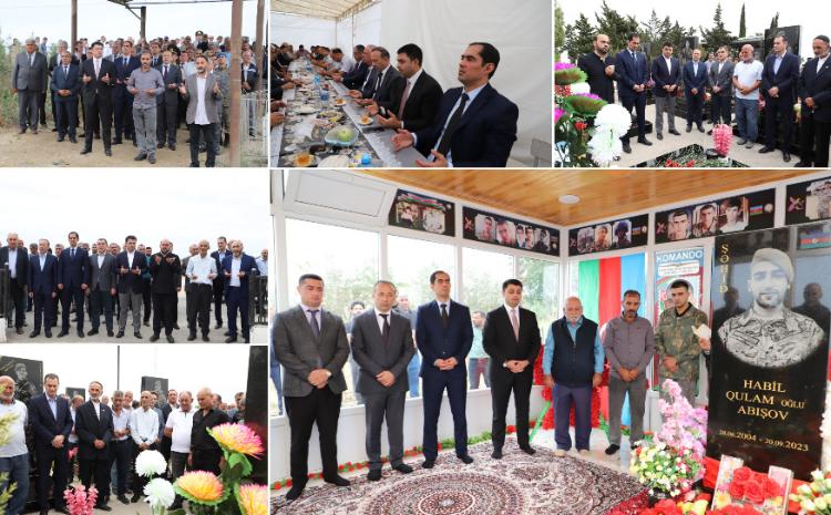Neftçalada vətən müharibəsində şəhid olan hərbi qulluqçuların anım mərasimləri keçirilir 