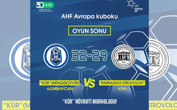 "Kür" həndbol klubu AHF avropa kubokunun üçüncü mərhələsinə vəsiqə qazandı 