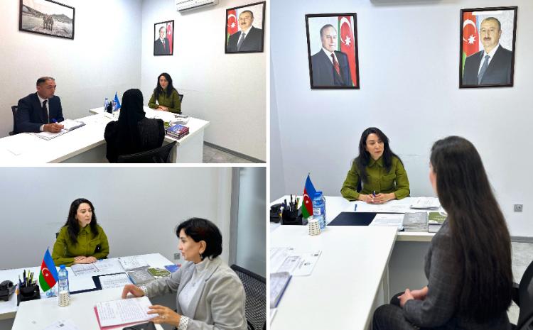 Ombudsman Səbinə Əliyeva vətəndaşları qəbul edib 