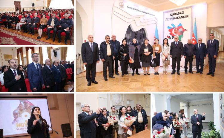ADPU-da Zəfər Gününə həsr olunan “Qələbə Ruhunu Yaşat” adlı tədbir keçirilib 