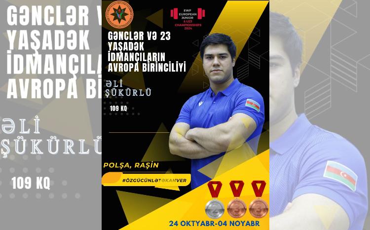 Əli Şükürlü Avropa birinciliyində 1 gümüş, 2 bürünc medal qazandı! 