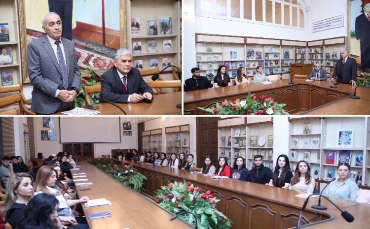 ADPU rektoru magistrantlarla görüşüb 