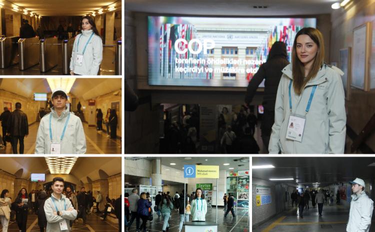 Bakı metropolitenində COP29 könüllüləri fəaliyyətə başlayıb 