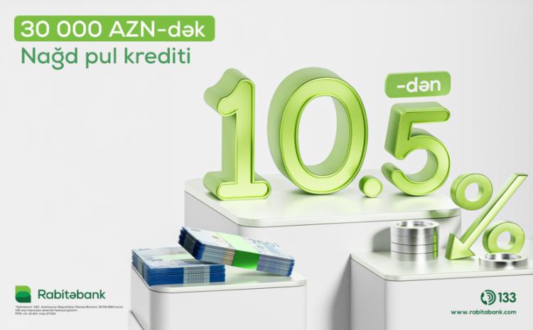 "Rabitəbank"ın komissiyasız nağd pul kreditləri üzrə kampaniyası davam edir 