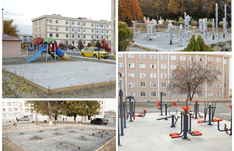 Naxçıvanda Dövlət Proqramı çərçivəsində idman qurğuları quraşdırılır 