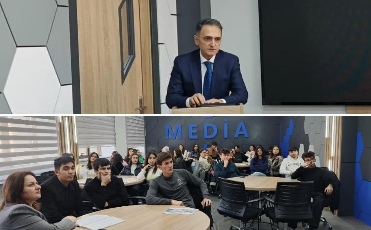 "Media FM” radiostansiyasının təsisçisi Rüstəm Əliyev BDU-nun Jurnalistika fakültəsinin qonağı olub 