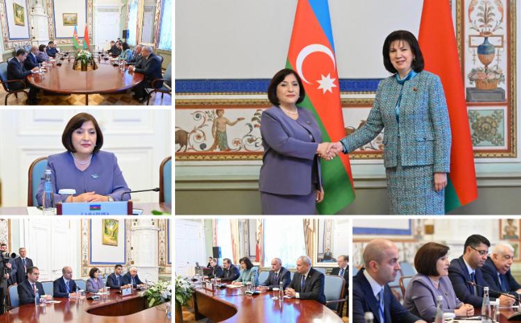 Сагиба Гафарова встретилась в российском Санкт-Петербурге со спикером Совета Республики Национального собрания Беларуси 