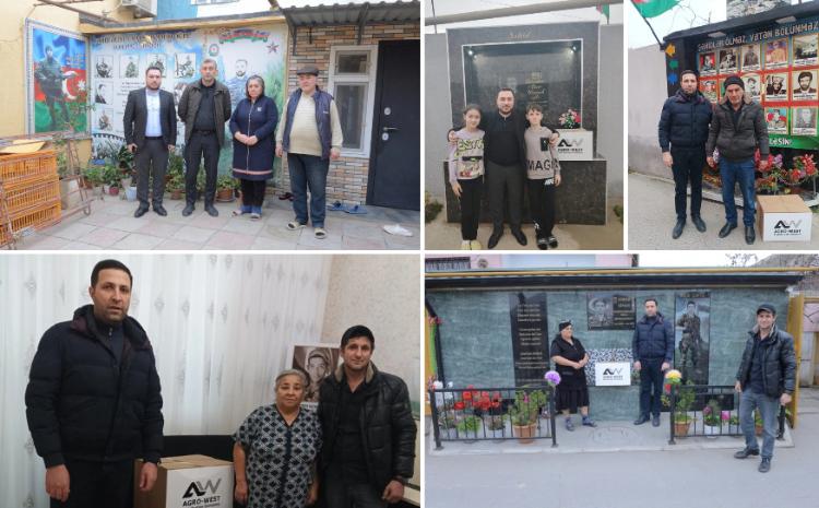 "Aqro-Vest DC" MMC şəhid ailələrinə bayram sovqatı paylayıb 