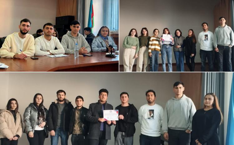 ADPU-nun Şəki filialında Ulu Öndərin xatirəsinə həsr edilmiş intellektual yarış keçirilib 