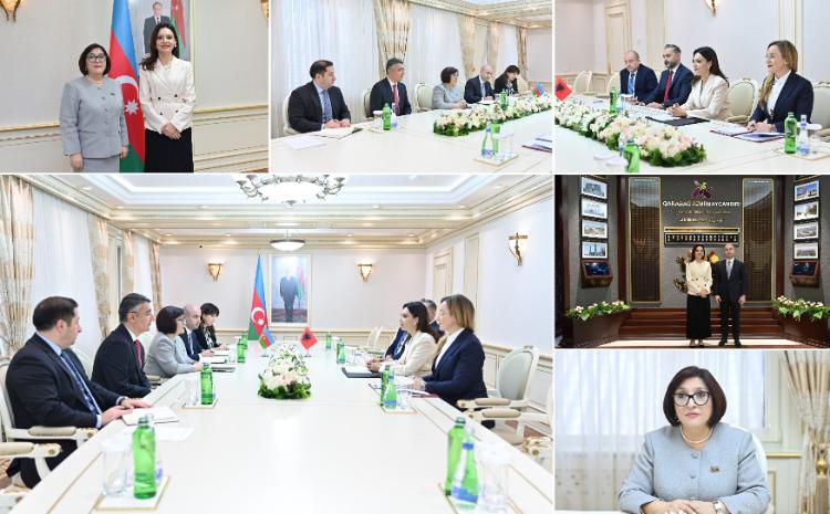 Sahibə Qafarova Albaniya Parlamentinin sədri Elisa Spiropali ilə görüşüb 