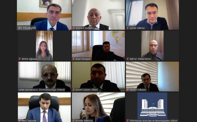 Milli Məclisin Hüquq siyasəti və dövlət quruculuğu komitəsinin videokonfrans formatında iclası keçirilib 