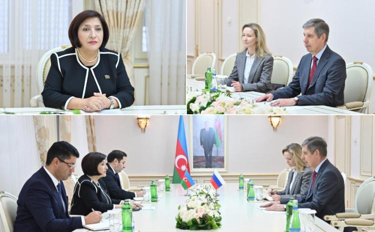 Speaker of Milli Majlis Sahiba Gafarova in a Meeting with Russian Ambassador to Our Country 