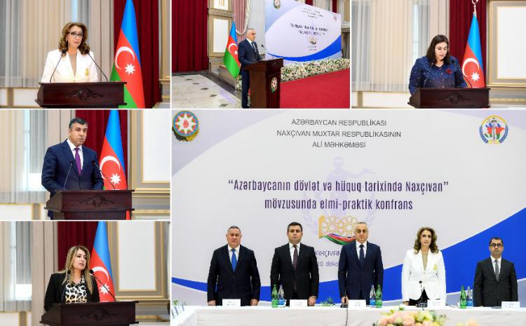 “Azərbaycanın dövlət və hüquq tarixində Naxçıvan”mövzusunda elmi-praktiki konfrans keçirilib 