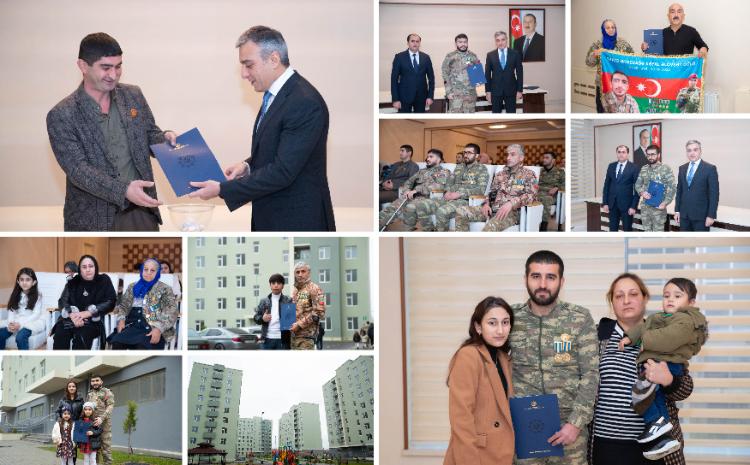 Bölgələrdə şəhid ailələri və müharibə ilə əlaqədar əlilliyi olan şəxslərə 150 mənzil və fərdi ev verildi 