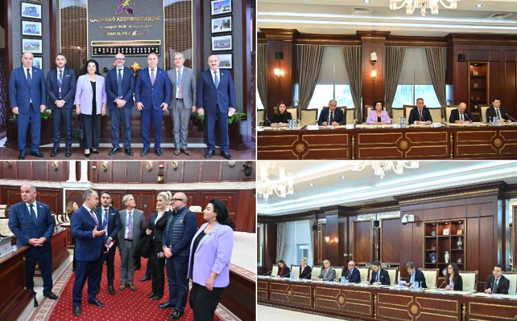 Milli Məclisin üzvləri ölkəmizdə səfərdə olan İtaliya Respublikasının parlament nümayəndə heyəti ilə görüşüb 