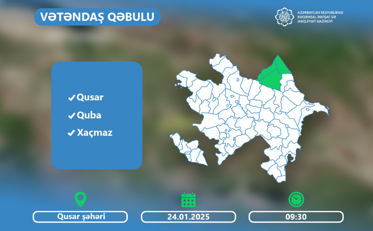 Nazir Rəşad Nəbiyev Qusarda vətəndaşları qəbul edəcək 
