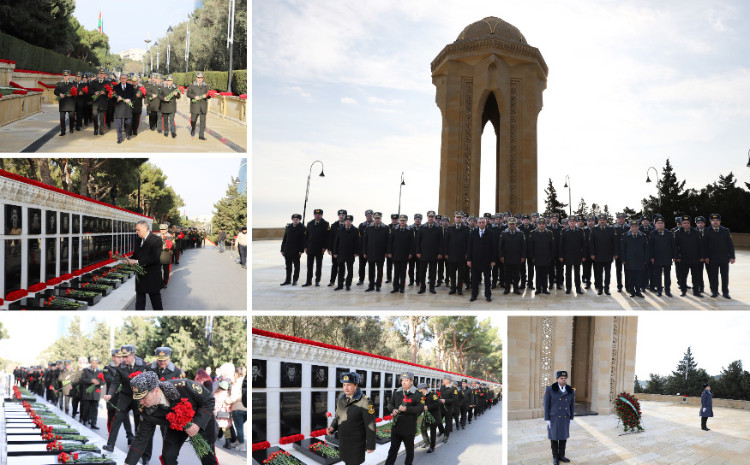 Dövlət Xidmətinin rəhbərliyi Şəhidlər xiyabanını ziyarət edib 