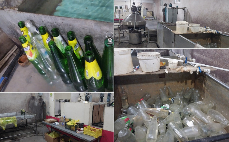 Alkoqolsuz içkilərin emalı müəssisəsində yoxlama keçirildi, fəaliyyəti məhdudlaşdırıldı 