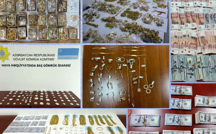 Ötən il qanunvericiliyin tələblərini pozan şəxslərdən 33,5 kiloqramdan çox qızıl-zinət əşyaları aşkar edilib 