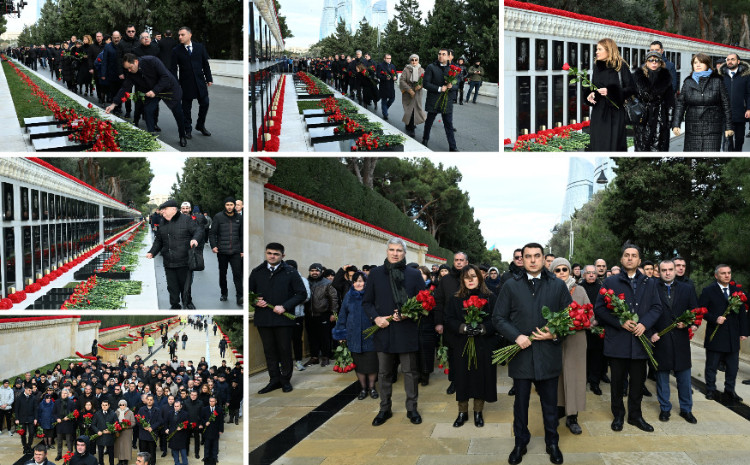 Mədəniyyət Nazirliyinin kollektivi 20 Yanvar şəhidlərinin xatirəsini yad edib 