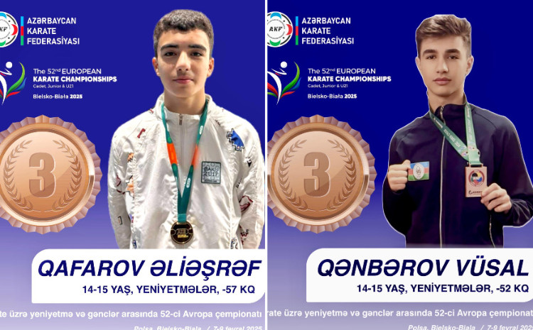Azərbaycan karateçiləri Avropa çempionatında bürünc medal qazandı 