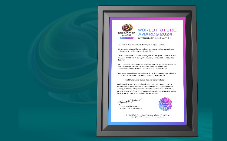 “Məzunların məşğulluq reytinqi” e-platforması “World Future Awards” proqramının mükafatına layiq görülüb 