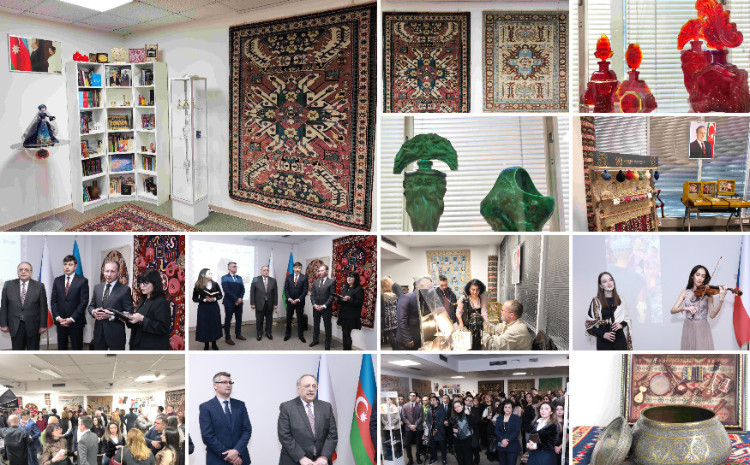 В Доме культуры Азербайджана в Праге открылась выставка “Гармония двух красот: азербайджанский ковер и чешский хрусталь” 
