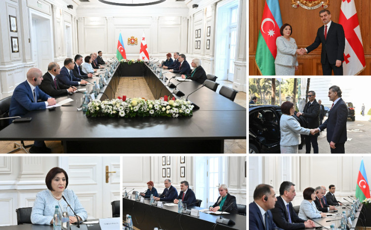 Milli Majlis Speaker Sahiba Gafarova Meets with President of Georgia Mikheil Kavelashvili 
