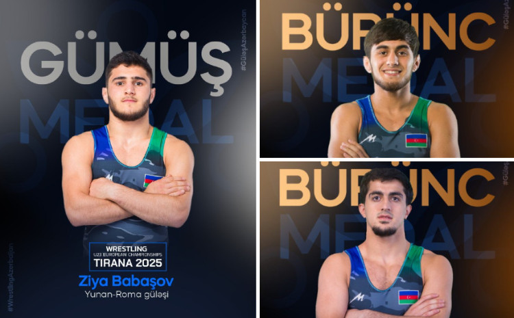 U23 Avropa çempionatında daha 1 gümüş və 2 bürünc medal 