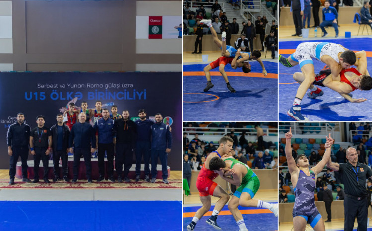 Güləş üzrə U15 ölkə birinciliyinə yekun vurulub 