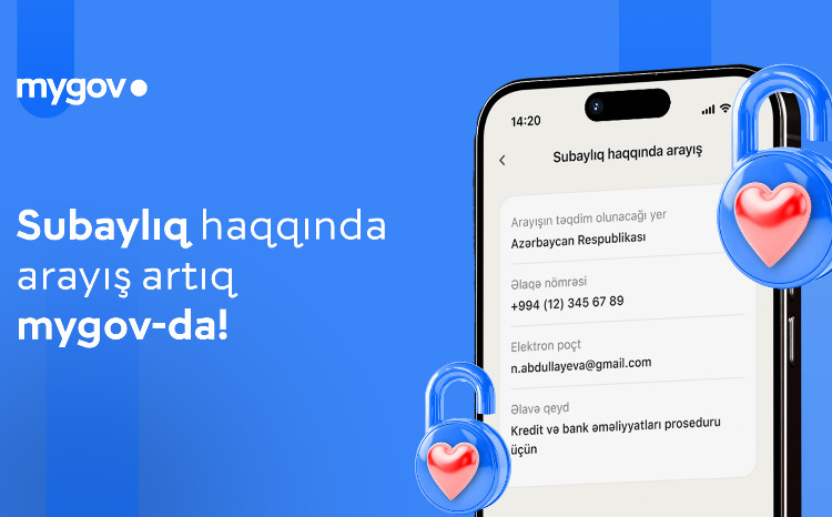 Vətəndaşlar ailə vəziyyəti haqqında arayışı artıq rəqəmsal formada əldə edə biləcəklər 