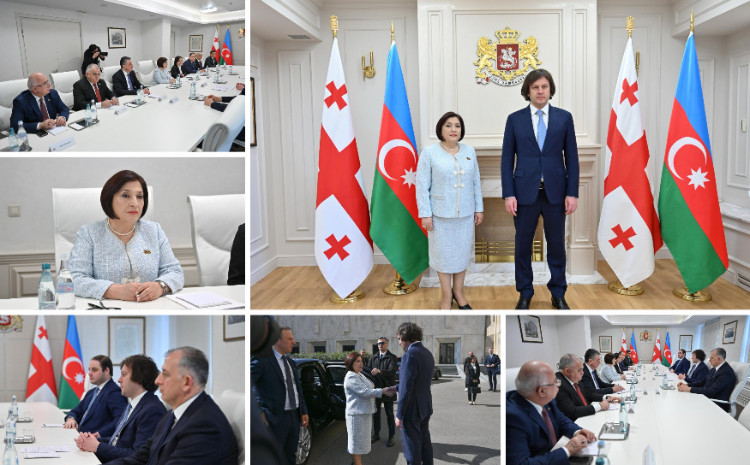 Milli Majlis Speaker Sahiba Gafarova Meets with Georgian PM Irakli Kobakhidze 