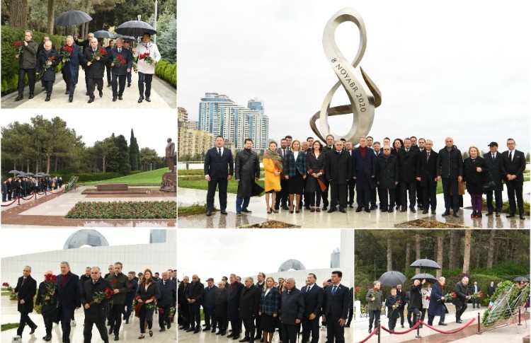 Türk dövlətləri parlamentlərinin  nümayəndə heyətləri Fəxri xiyabanı və Zəfər parkını ziyarət edib 