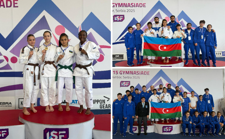 Azərbaycan cüdoçuları ISF U-15 Gimnaziadada 7 medalla çıxışlarını başa vurdu 
