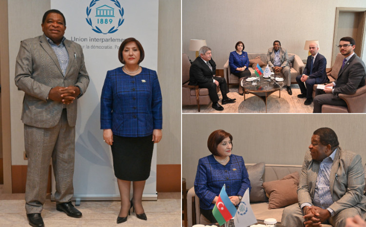 Speaker of Milli Majlis Sahiba Gafarova Meets with Secretary General of Inter-Parliamentary Union Martin Chungong 
