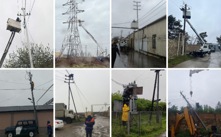 “Azərişıq” ASC ölkə ərazisində güclü külək və yağışın yaratdığı qəzaları aradan qaldırmaq üçün fasiləsiz çalışır 