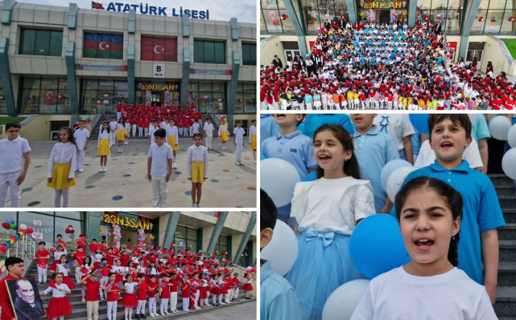 Bakı Atatürk Liseyində 23 Nisan coşqusu 