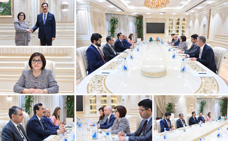 Спикер Милли Меджлиса Сагиба Гафарова встретилась со спикером Сената Исламской Республики Пакистан Сеидом Юсуфом Рзой Гилани 