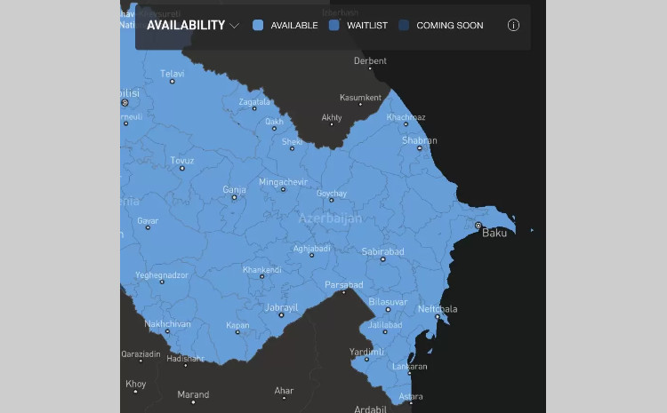"Starlink" Azərbaycandan olan istifadəçilərə xəbərdarlıq edib 