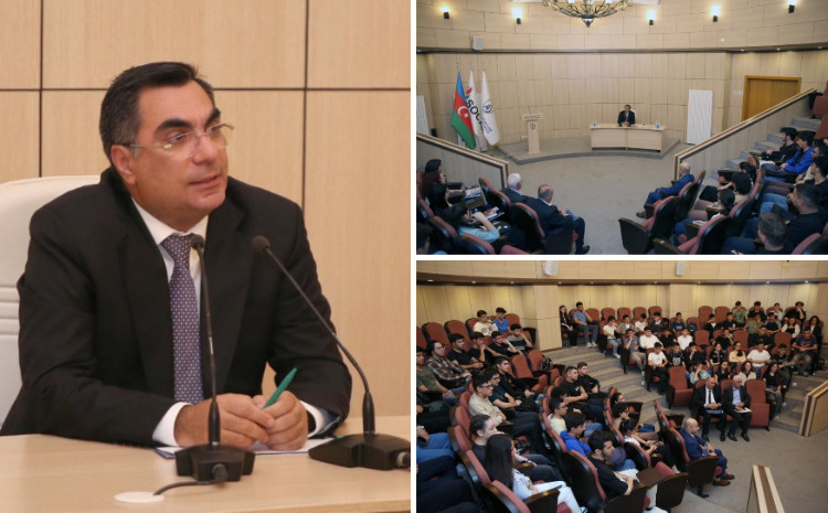 BHOS Rector Elmar Gasimov meets with students 