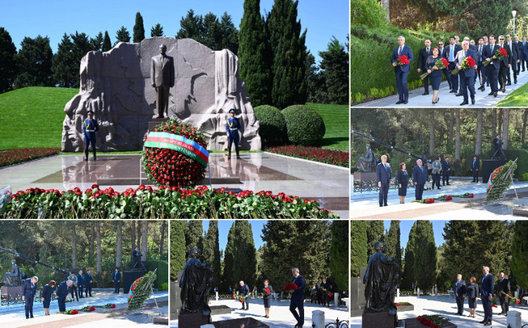 Dövlət və hökumət rəsmiləri Fəxri xiyabanda Ulu Öndərin xatirəsini anıblar 