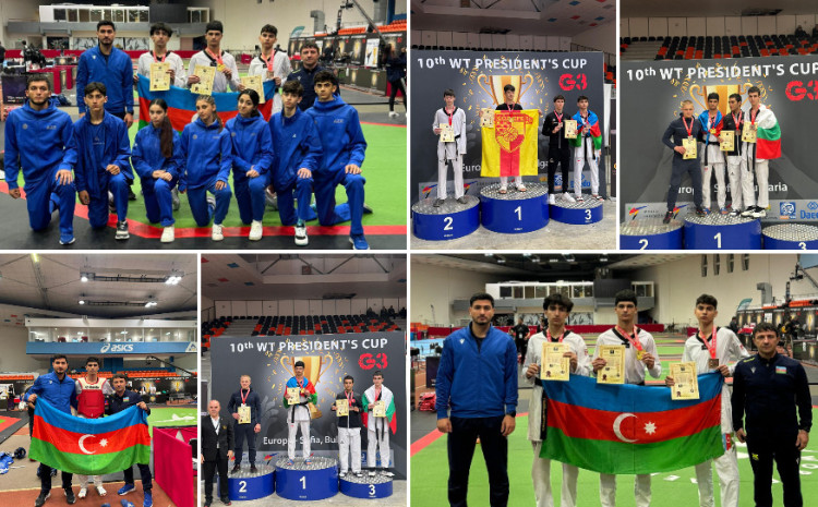 Gənc taekvondoçularımız Bolqarıstanda keçirilən Prezident Kubokunda üç medal qazandılar 