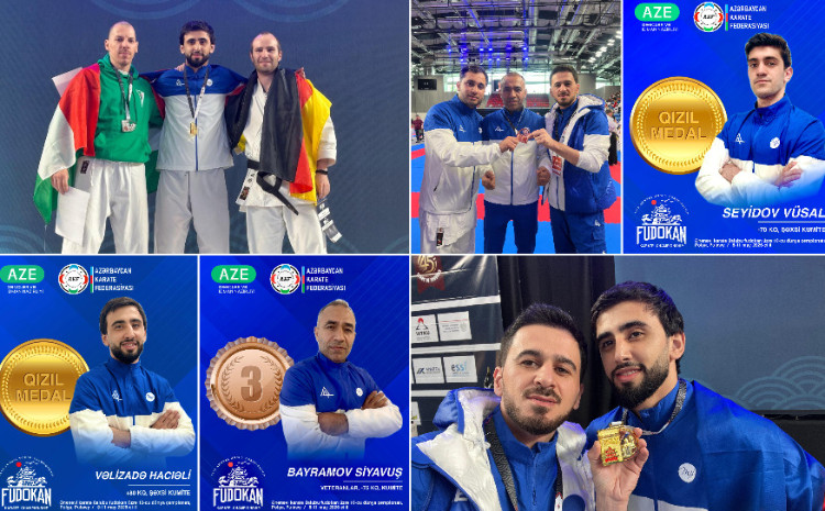 Karate üzrə milli komandamız Polşada qızıl və bürünc medallar qazandı 