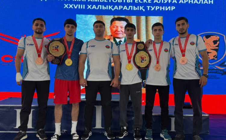 Boksçularımız Almatıda 2 qızıl və 3 bürünc medal qazanıblar 
