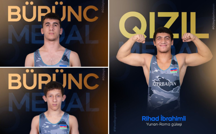Avropa çempionatına 1 qızıl və 2 bürünc medalla start 